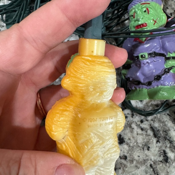 Vintage 90s Halloween String Lights with Witch, Mummy, and Frankenstein - Picture 5 of 8